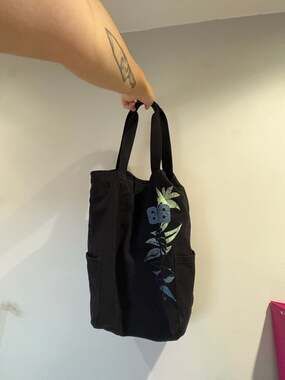 Y2k Garage "Dream Discover Experience" Black Canvas Tote Bag